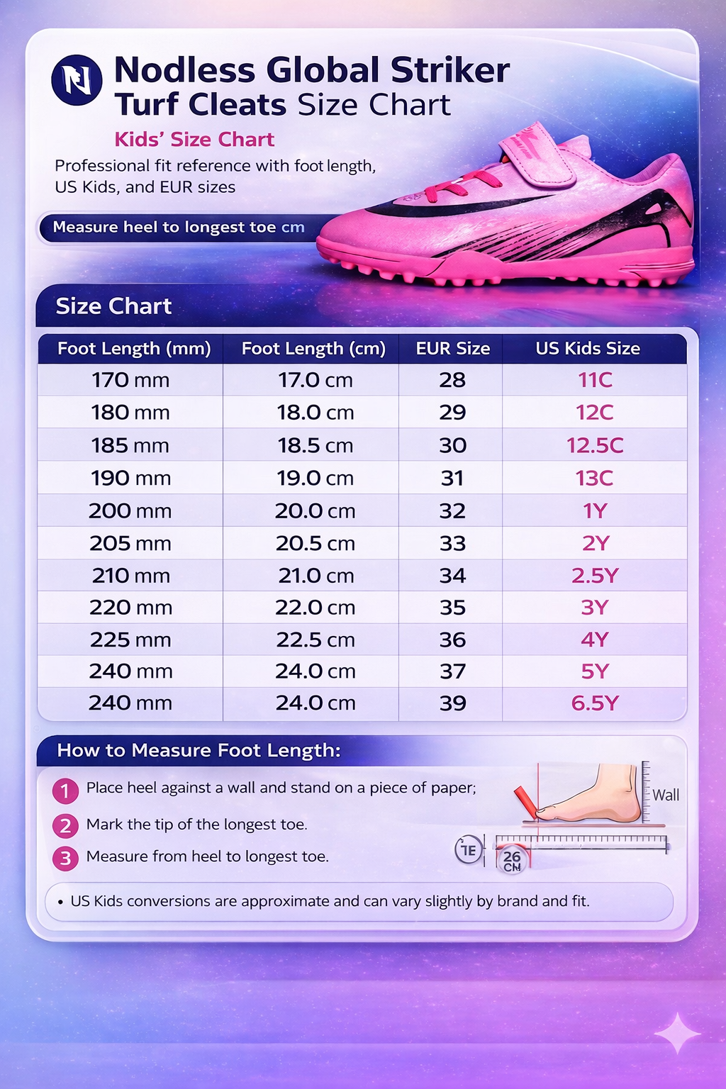 Nodless Global Striker Turf Cleats