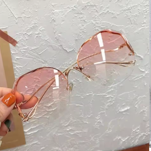 Nodless Aura Facet Cut Rimless Sunglasses